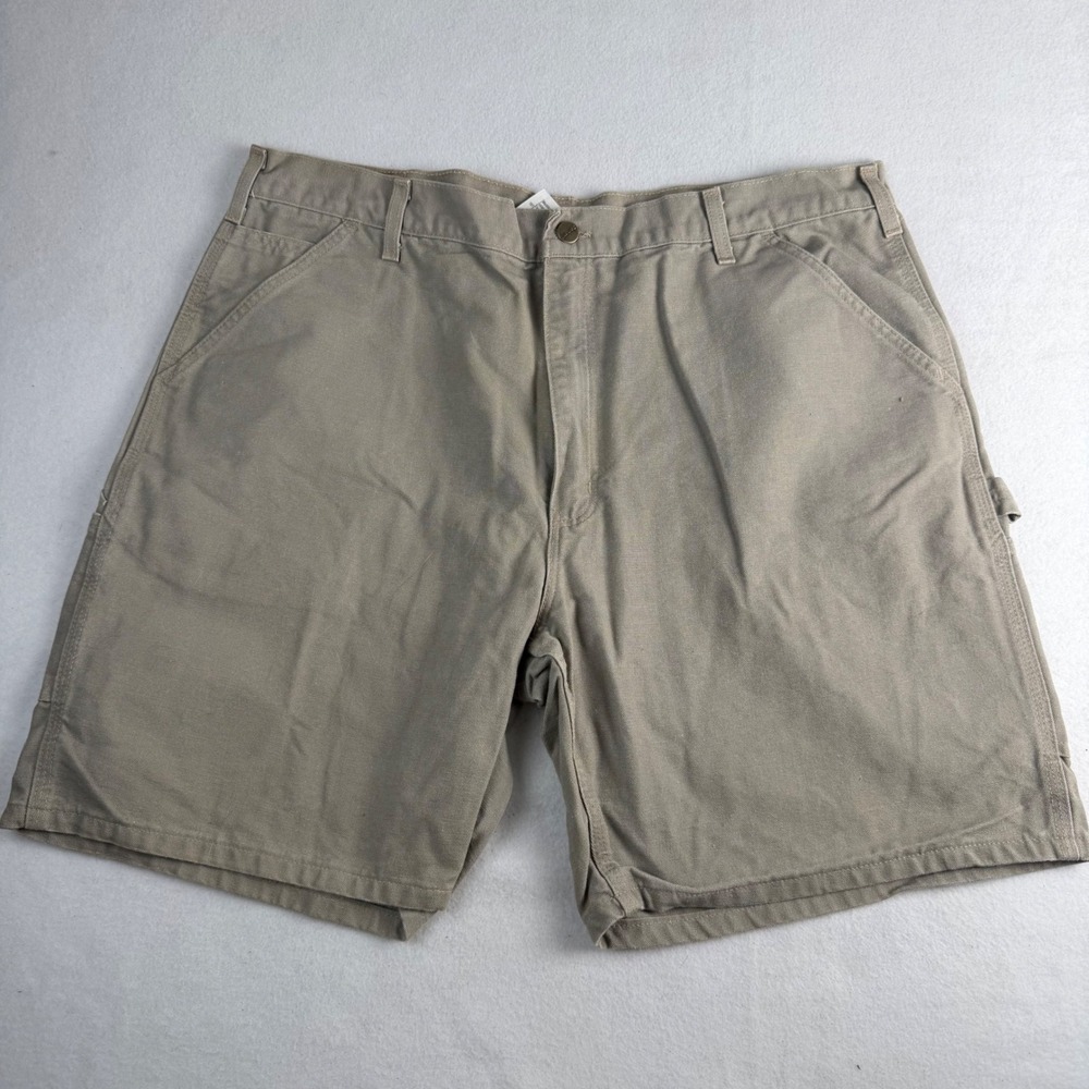 Carhartt B25 DES Desert Khaki Canvas Carpenter Shorts Mens 40 Utility Workwear